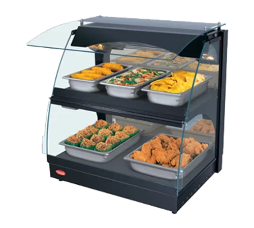 Hatco GRCMW-1D Curved Merchandising Warmer with 26-inch Wide Shelf and Deck