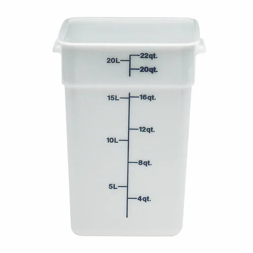 Cambro 22SFSP148 | CamSquarer Food Container | 22 qt. Natural White Polyethylene