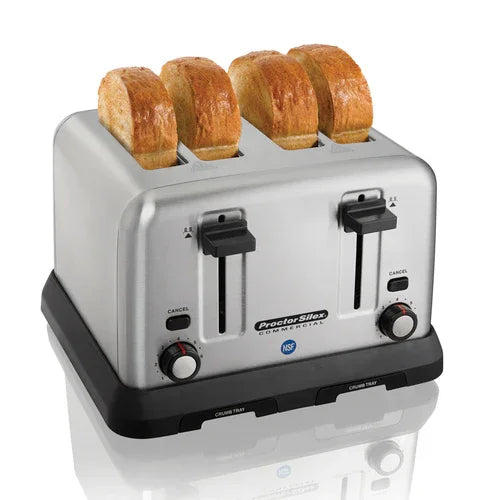 HAMILTON BEACH 24850R Pop-Up Toaster with Extra Wide Slots and Crumb Tray