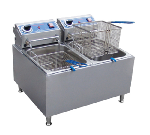 Globe PF32E-C Fryer, electric, countertop, 32 lbs. capacity, 70ø-375øF thermostat, manual rese