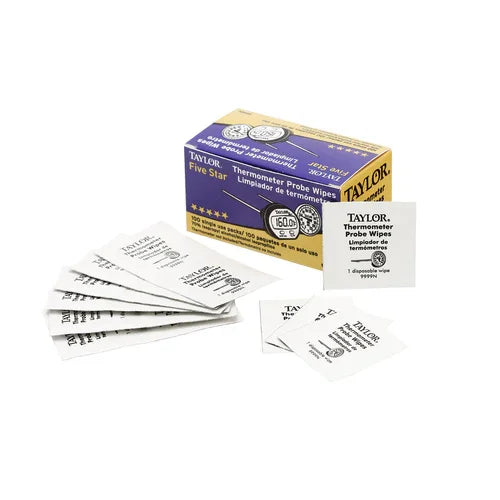 Taylor 9999N HACCP Probe Wipes with 70% Isopropyl Alcohol, 10 Boxes per Case