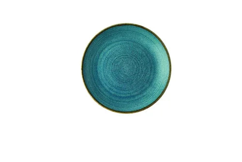 Churchill SRBEEVP81 Coupe Plate, 8.67 in dia., raw teal, microwave and dishwasher safe