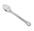 Browne 572153 Conventional Serving Spoon, 15 in L, slotted, grooved handle, full-length reinfo