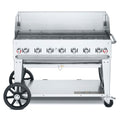 Crown Verity CV-MCB-48WGP-LP Mobile Outdoor Charbroiler, LP gas, 46 in  x 21 in  grill area, 7 burners, 304 s