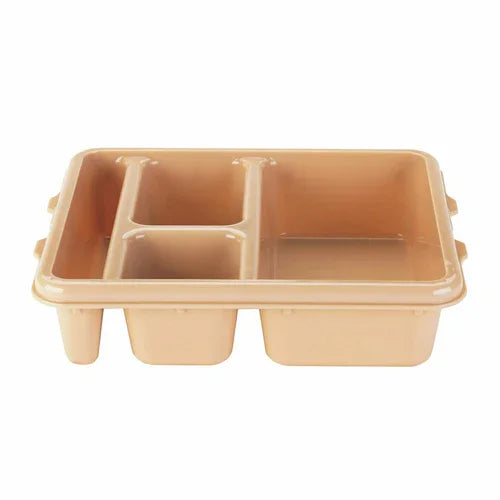 Cambro 9114CW133 | Meal Delivery Tray | 4-compartment, 9 in x 11 in, beige