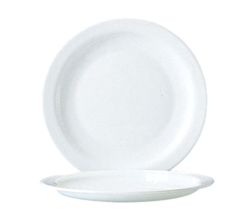 Arcoroc 57974 Side Plate, 7-1/2 in  dia., round, narrow rim, fully tempered, microwave safe, g