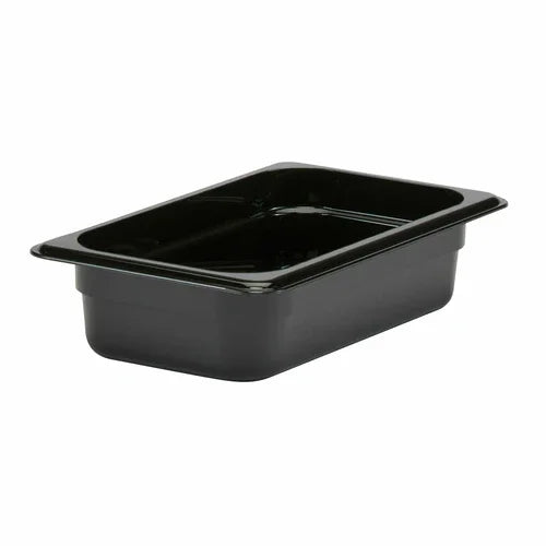Cambro 42CW110 | Camwear Food Pan | 1.8 qt Capacity 1/4 Size Black Polycarbonate