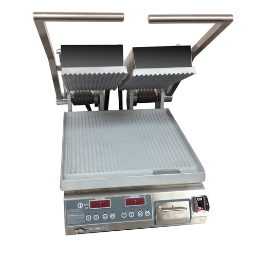 Star Mfg PGT14D Pro-Max 2.0r Sandwich Grill, 14.5 in  W x 14.2 in D grooved aluminum cooking sur