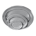 Browne 574182 Platter, 14 in  x 9 in , oval, rolled edge, dishwasher safe, stainless steel