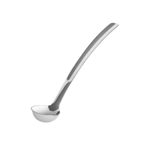 Browne 573384 Horizon Ladle, 18/8 stainless steel, 1oz/29ml, 10 in /25.3cm. Proprietary, curve