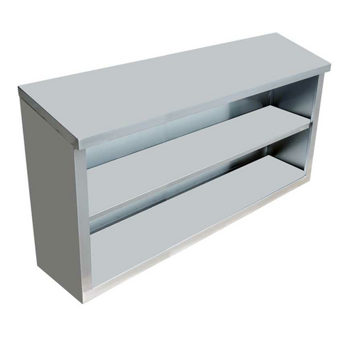 Omcan 46409 (46409) Shelf, wall-mounted, solid, 48 in W x 15 in D x 32-1/2 in H, 380 lb load
