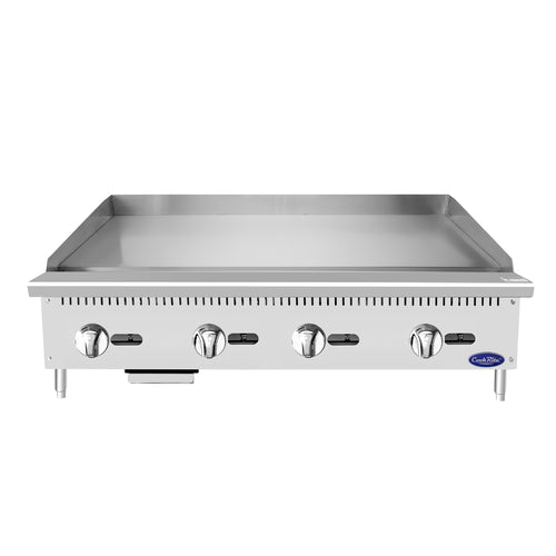 Atosa ATMG-48 CookRite Heavy Duty Griddle, gas, countertop, 48 in W x 28-3/5 in D x 15-1/5 in
