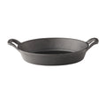 Tableware Solutions MH7003 Au Gratin Dish, 38 oz., 9-7/16 in , without lid, oval, eared, cast iron, Creativ