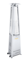 Crown Verity CV-2660-SS Tower Patio Heater, 91 1/2 in  H, propane, Three sided pyramid-style, automatic