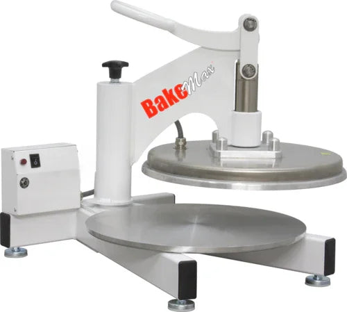 BAKEMAX BMDMS18 manual clamshell pizza dough press 18 inch diameter