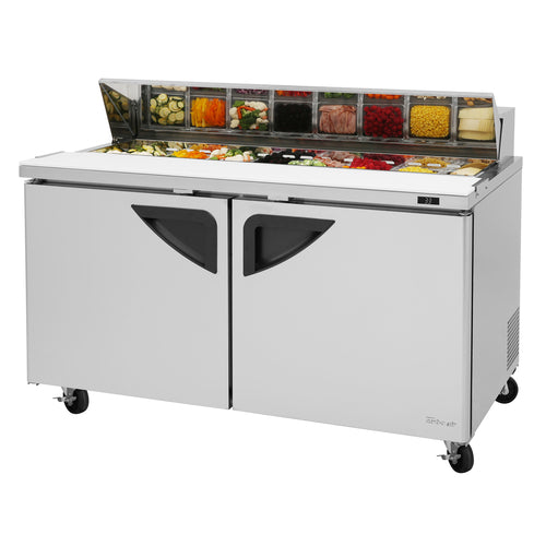 Turbo Air TST-60SD-N Super Deluxe Sandwich/Salad Unit, two-section, 16.0 cu. ft., stainless steel top