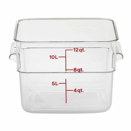 Cambro 12SFSCW135 | CamSquarer Food Container | 12 qt. Polycarbonate with Handles
