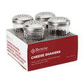 Browne 575233 Cheese Shaker, 12 oz., 3 in  dia. x 5-3/5 in H, clear plastic with stainless ste