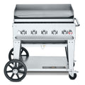 Crown Verity CV-MG-36 Outdoor Griddle, mobile, LP gas, 5 burners, 44 in L x 28 in W, stainless steel c