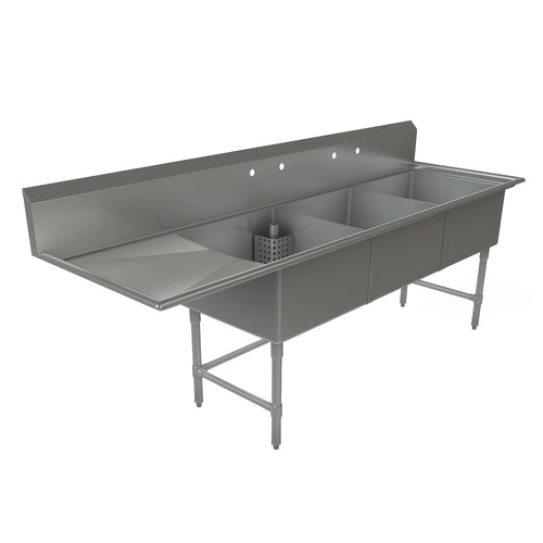 Tarrison TA-CDS324L-KIT | Sink 3-Compartment 99in W x 30in D x 45in H