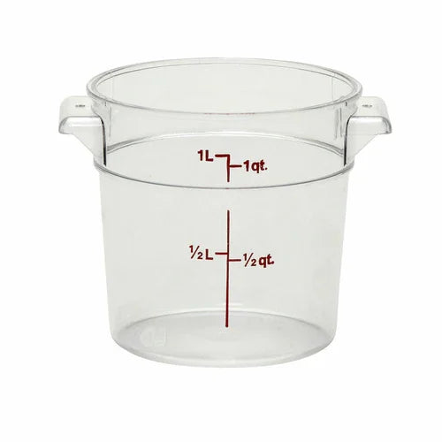 Cambro RFSCW1135 | Camwear Storage Container Round 1 qt. 6-1/16 in dia.