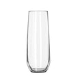 Libbey  228 Flute Glass, 8-1/2 oz., Safedger rim guarantee, Stemless (H 5-3/4 in  T 1-3/4 in