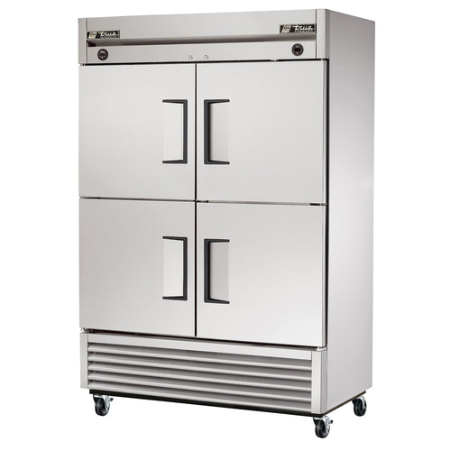 True T-49DT-4-HC Refrigerator/Freezer, reach-in, two-section, (4) stainless steel half doors, (6)