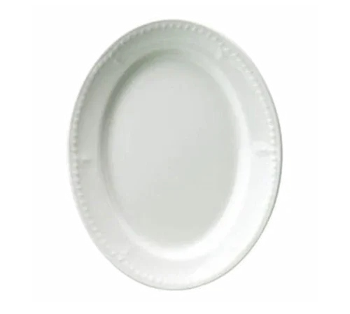 Churchill W BD121 Oval Rimmed Plate with Rope Embossed Edge