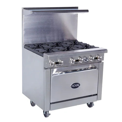 ROYAL RANGE RR-6 Gas Restaurant Range with 6 Burners 30,000 BTU