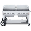 Crown Verity CV-MCB-60WGP-NG Mobile Outdoor Charbroiler, Natural gas, 58 in  x 21 in  grill area, 8 burners,