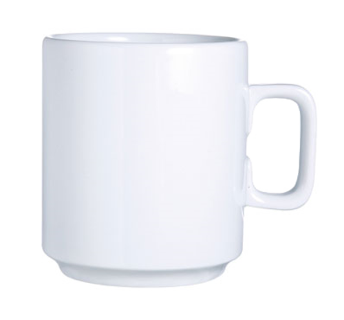Arcoroc R0835 Mug, 11 oz., 3 in H, stackable, Aluminite material, extra strong porcelain, Arco