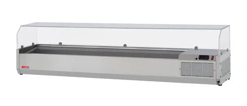 Turbo Air CTST-1800G-N E-Line Countertop Salad Table, with clear hood, 72 in L, side mounted self-conta