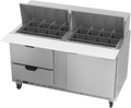 Beverage Air SPED60HC-24M-2 Mega Top Refrigerated Counter, two-section, 60 in W, 16 cu. ft. capacity, (2) dr