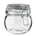 Tableware Solutions T3015 Jar, 13.5 oz. (400 ml), stainless steel clip top lid, dishwasher safe, glass, cl