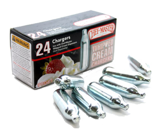 Chef Master 90061 Chef-Master N2O Whipped Cream Chargers (24 chargers per box) (must be purchased