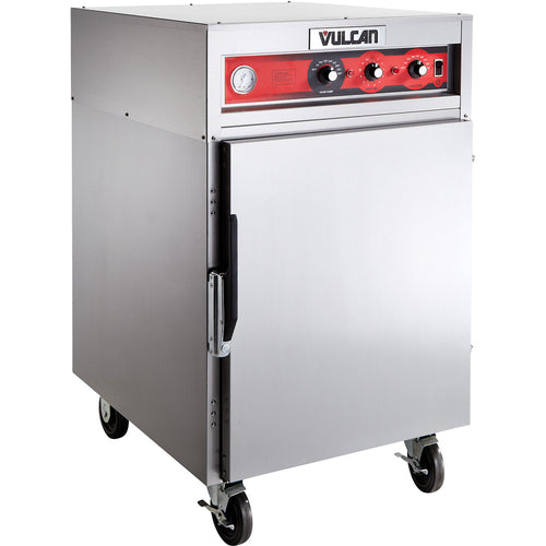 Vulcan VRH8 Cook/Hold Cabinet, Single Deck, mobile, mechanical temperature controls, (3) wir