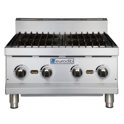 Eurodib T-HP424 Hotplate, countertop, gas, 24 in  x 24 in  cooking surface, (4) burner, manually