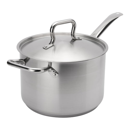 Browne 5734040 Elements Sauce Pan, 10 qt., 11 in  dia. x 6-3/10 in H, with self-basting cover,