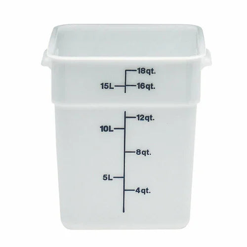 Cambro 18SFSP148 | CamSquarer Food Container 18 qt. | Natural White Polyethylene