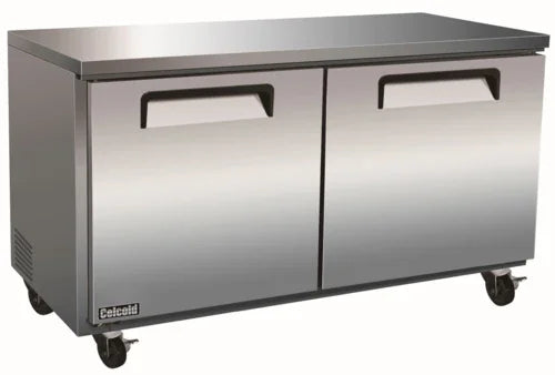 CELCOLD CUC48F Under Counter Freezer with Double Doors and Rear Mount Refrigeration