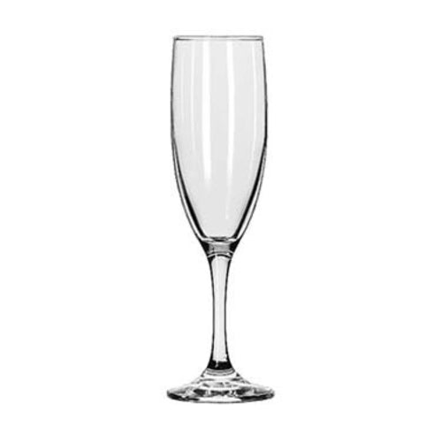 Libbey 3795 Flute Glass, 6 oz., Safedger rim & foot guarantee, Embassyr (H 8-1/8 in  T 2 in