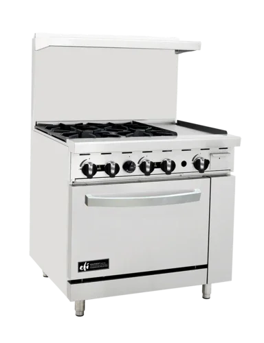 EFI RCTRS-4B-12G-P | Versa Heat | Restaurant Range LP Gas 36 in 140,000 BTU