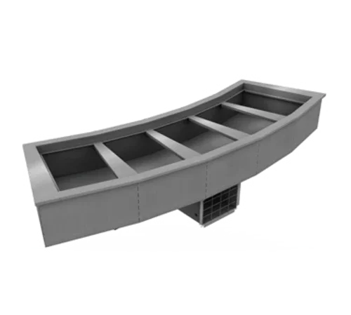 Delfield N8144-BRP Drop-In Curved Mechanically Cooled Cold Pan with Thermostat