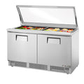 True TFP-64-24M-FGLID Sandwich/Salad Unit, two-section, rear mounted self-contained refrigeration, hea