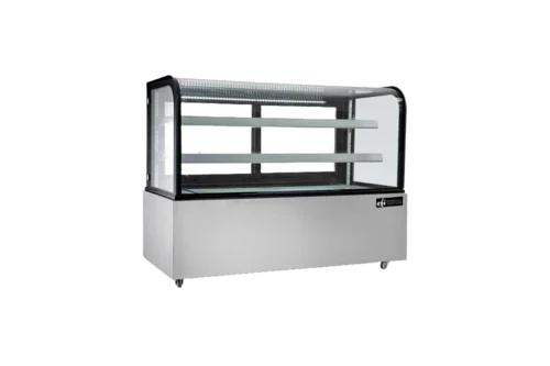 EFI CGCM-7348 | Versa Display | Refrigerated Curved Glass Display Case 17.7 cu. ft.