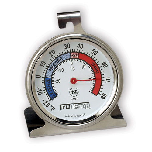 Taylor 3507FS Refrigerator/Freezer Thermometer, 2-1/2 in  dial, -20ø to 80øF (-30ø to 30ø C) t