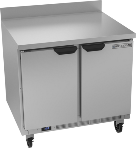 Beverage Air WTF36AHC Worktop Freezer, two-section, 36 in W, 8.69 cu. ft., (2) solid doors, (4) shelve