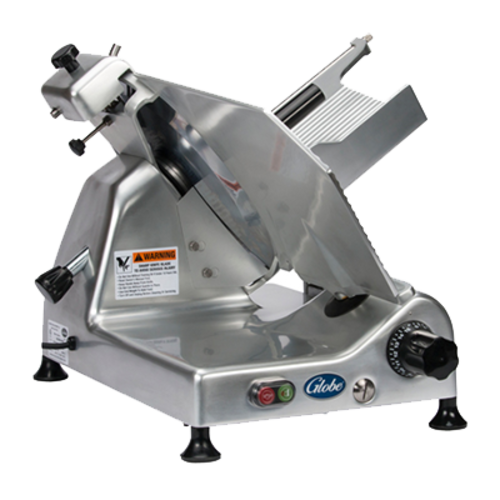 Globe G14 Food Slicer, manual, 14 in  diameter knife, extended chute and end weight accomm