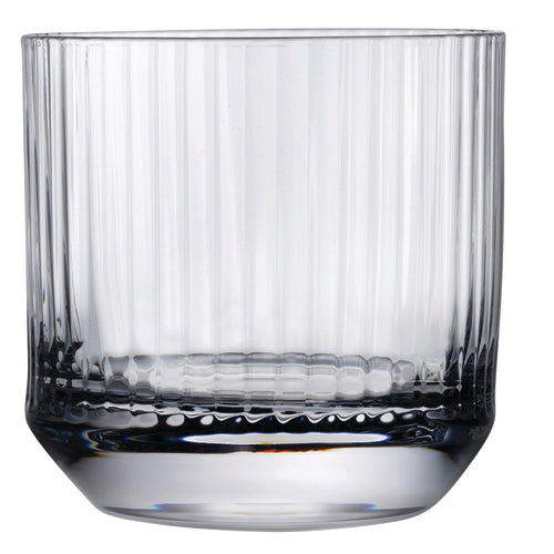 Nude NG64122 Nude Big Top Rocks Glass, 9-1/4 oz., 3-1/4 in H (T: 3-1/4 in ), vertically ribbe