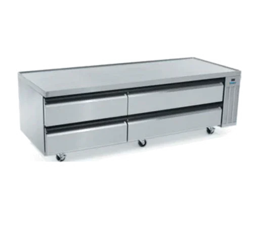 SILVER KING SKFCB84H-EDUS2 two-section high capacity freezer chef base with drawers